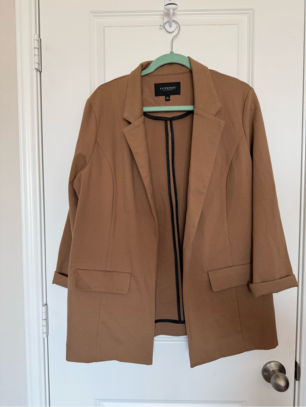 BNWT Liverpool Los Angeles Boyfriend Blazer with Princess Darts in Maple Brown